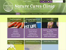 Tablet Screenshot of naturecuresclinic.com